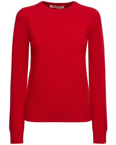 Extreme Cashmere Cashmere Blend Knit Crewneck Sweater - Red