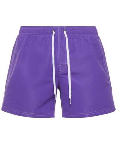 Sundek Stretch Waist Nylon Swim Shorts - Purple