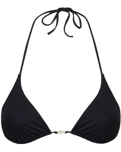 DSquared² Top triangular de bikini de lycra - Negro
