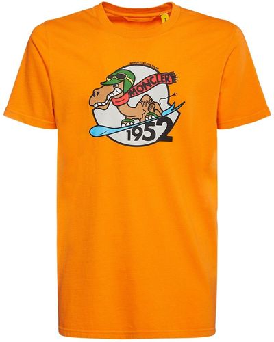 Moncler Genius T-shirt 1952 Sand Board In Cotone - Arancione