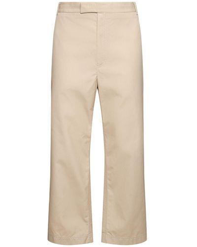 Thom Browne Unconstructed Straight Leg Trousers - Natural
