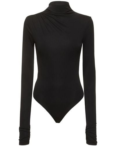 ANDAMANE Parker Stretch Jersey Bodysuit - Black