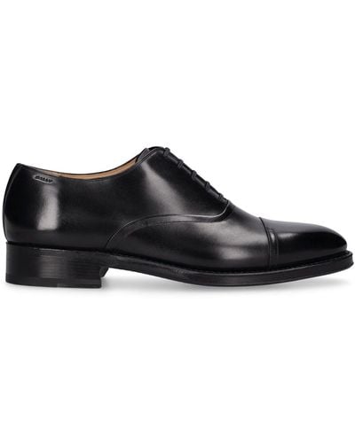 Bally Sadhy Leather Lace-up Shoes - Black