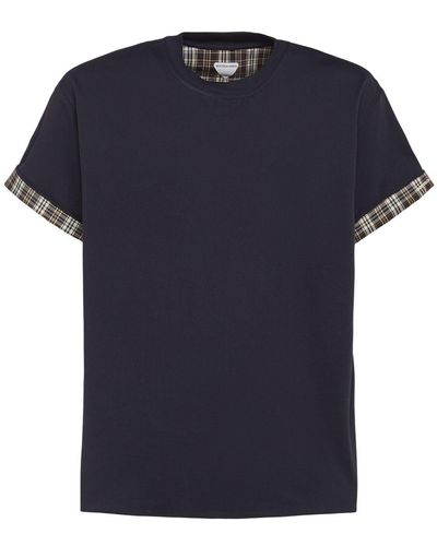 Bottega Veneta T-shirt Aus Seide Und Baumwolle - Blau