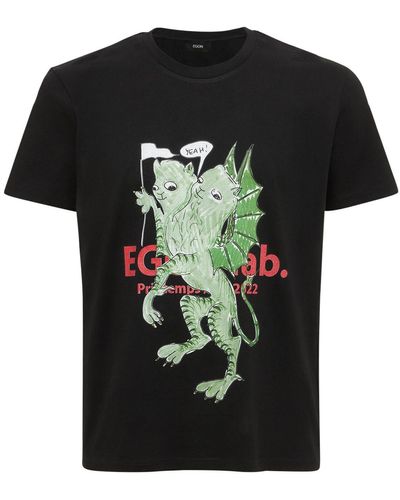 Egonlab T-shirt Mumus In Cotone Organico Con Stampa - Nero