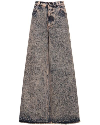 Marni Jeans in denim di cotone effetto marmo - Grigio