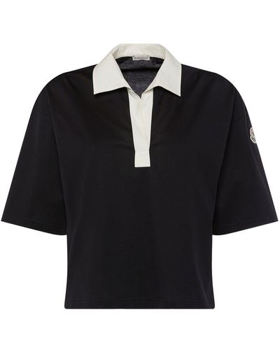 Moncler コットンポロシャツ - ブラック