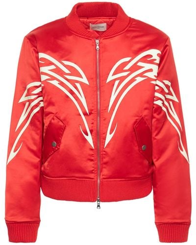 Lifted Anchors Spirit Bomber Jacket - Red