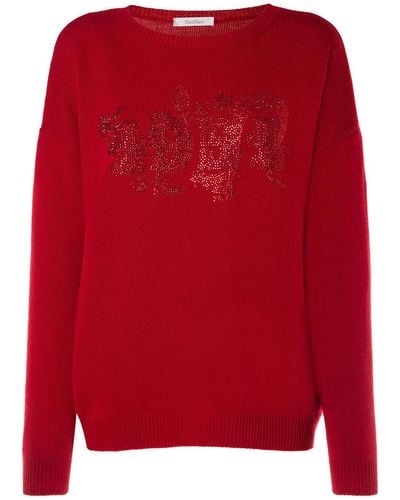 Max Mara Sweater Aus Woll/kaschmirmischung "nias" - Rot