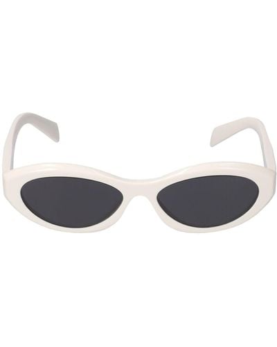 Prada Katzenaugen-sonnenbrille Aus Acetat "catwalk" - Weiß