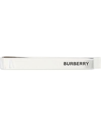 Burberry Krawattenklammer Mit -logo - Weiß