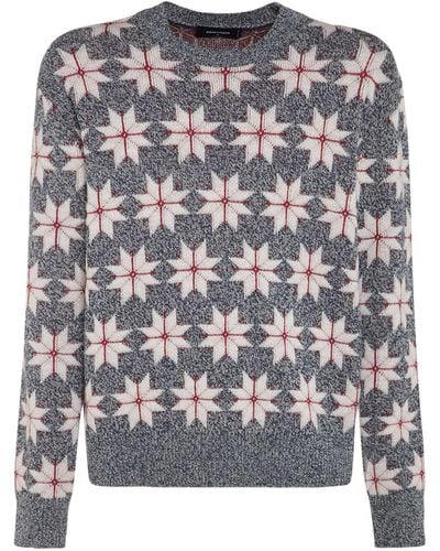 DSquared² Sweater Aus Wolljacquardstrick - Grau