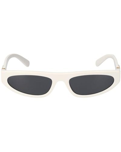 Miu Miu Cat-eye Mask Acetate Sunglasses - White