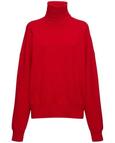 Extreme Cashmere Jill Cashmere Blend Turtleneck Sweater - Red