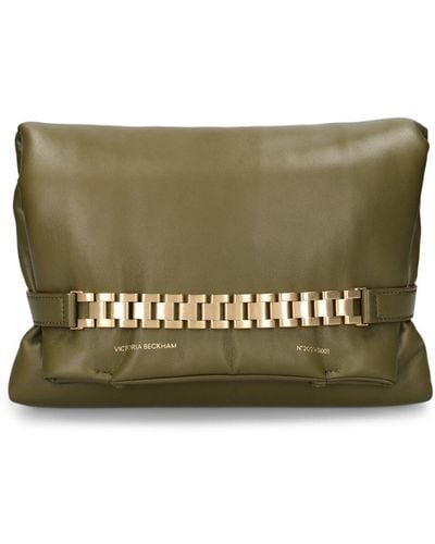 Victoria Beckham Puffy Chain Leather Shoulder Bag - Metallic