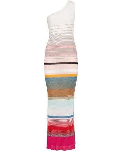 Missoni One-shoulder Knitted Maxi Dress - White