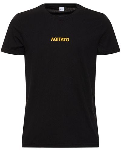 Aspesi T-shirt in jersey di cotone con stampa - Nero