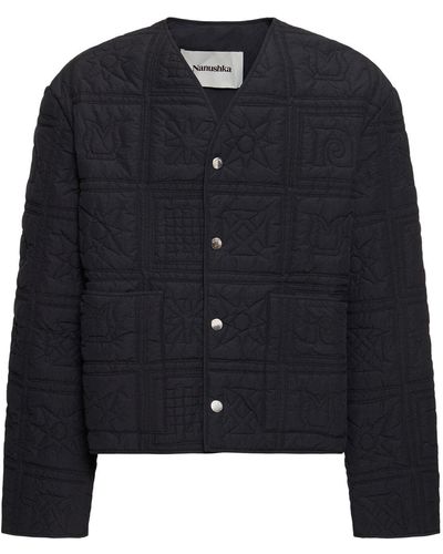 Nanushka Quilted Recycled Tech Blend Jacket - Black