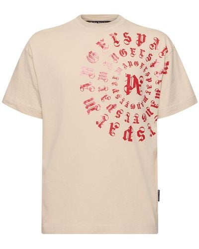 Palm Angels T-shirt Aus Baumwolle "vertigo Pa" - Pink