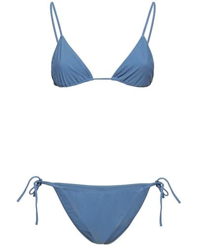 Lido Bikini triangular venti con cordones - Azul