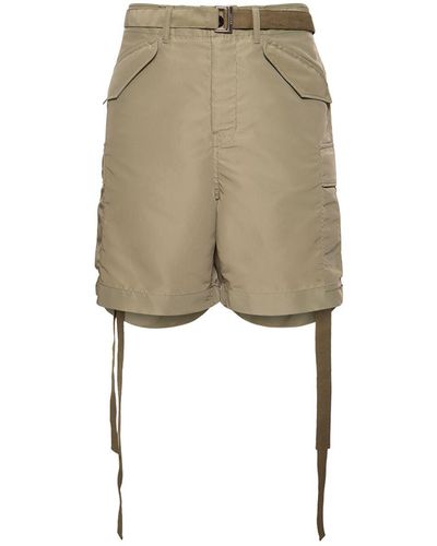 Sacai Nylon Twill Shorts - Natural