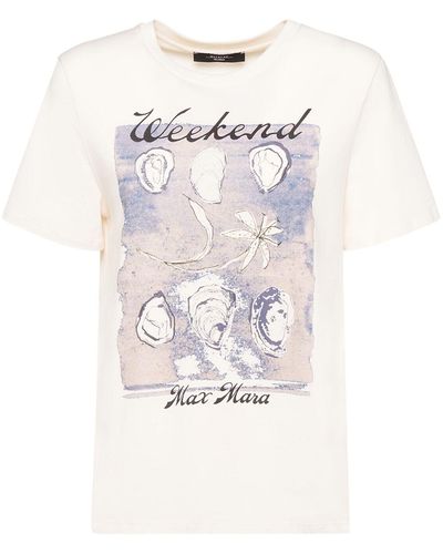 Weekend by Maxmara T-shirt Aus Jersey Mit Druck "zirlo" - Weiß