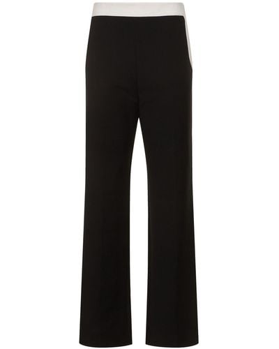 TOVE Femi Tailored Cotton Blend Wide Trousers - Black