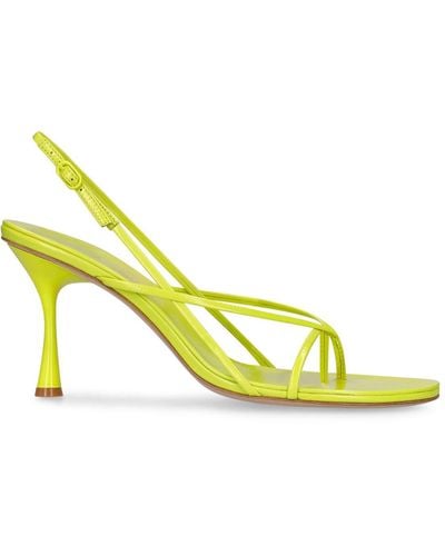 STUDIO AMELIA 90Mm Wishbone Leather Sandals - Yellow