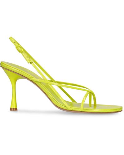 STUDIO AMELIA Sandales en cuir wishbone 90 mm - Jaune