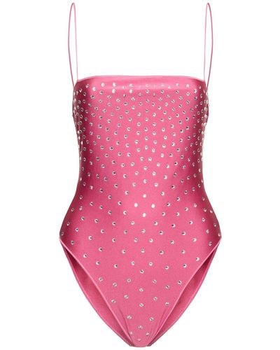 Oséree Gem Embellished One Piece Swimsuit - Pink