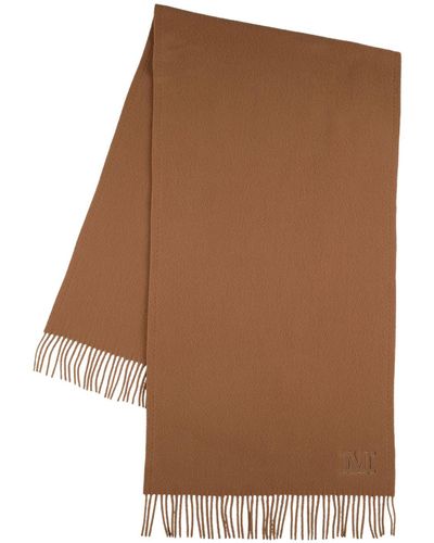 Max Mara Lvr Exclusive Embroidered Wool Scarf - Brown