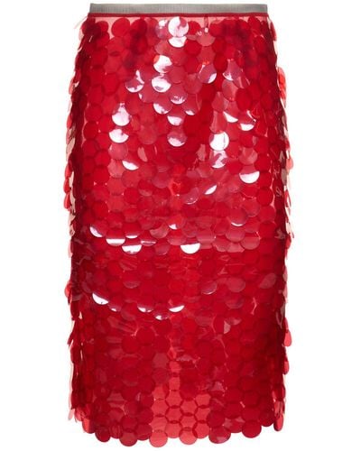 16Arlington Delta Round Sequined Skirt - Red