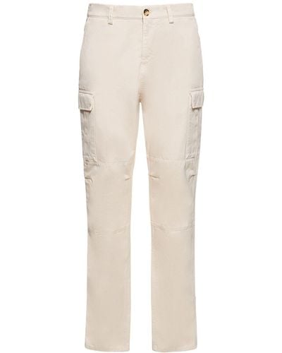 Brunello Cucinelli Cotton Dyed Cargo Pants - Natural