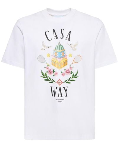 CASABLANCA ホワイト Casa Way Tシャツ