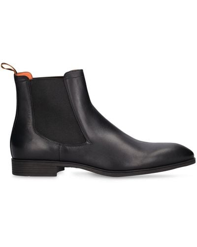 Santoni Detoxify レザーチェルシーブーツ - ブラック