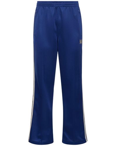 Needles Pantaloni in poly con logo - Blu