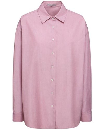 The Row Attica Poplin Shirt - Pink