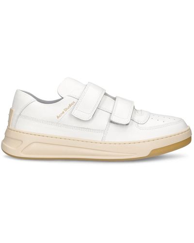 Acne Studios Perey Friend Leather Low Top Sneakers - White