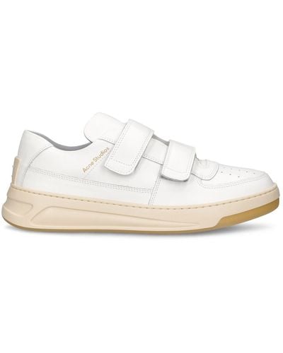 Acne Studios Perey Friend Leather Low Top Trainers - White