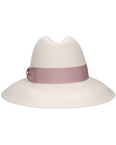 Borsalino Cappello panama claudette in paglia - Rosa