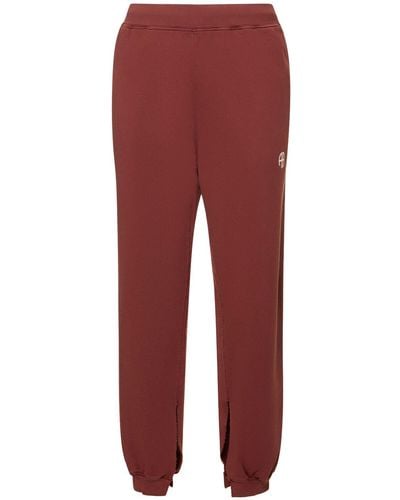 Anine Bing Pantalones deportivos de algodón - Rojo