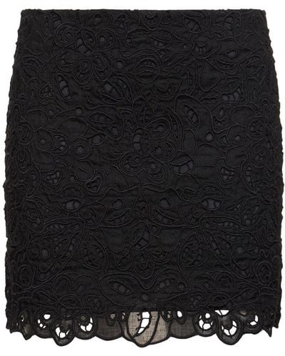 Isabel Marant Dina Lace Mini Skirt - Black