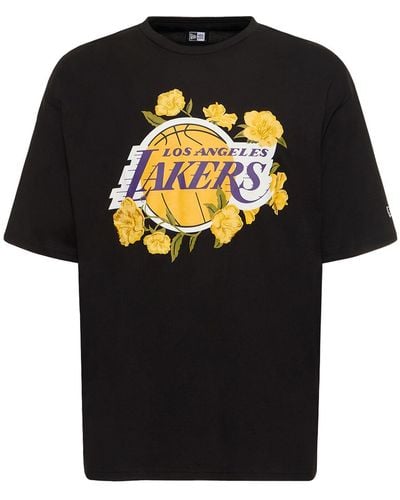 KTZ T-shirt Mit Blumenmotiv "la Lakers Nba" - Schwarz