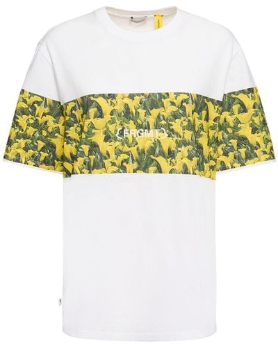 Moncler Genius T-shirt en jersey floral moncler x frgmt - Jaune
