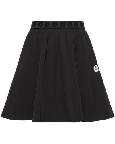 KENZO Minifalda plisada - Negro
