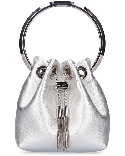 Jimmy Choo Micro Bon Bon Top Handle Bag - White