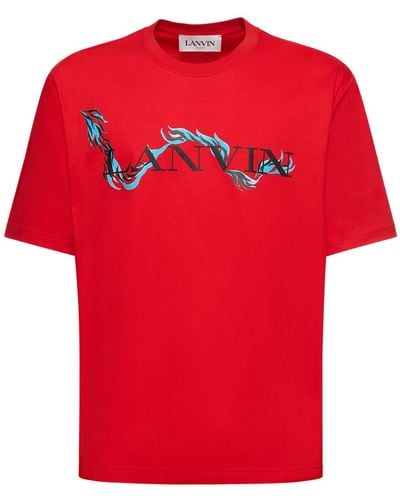 Lanvin Camiseta oversize de algodón - Rojo