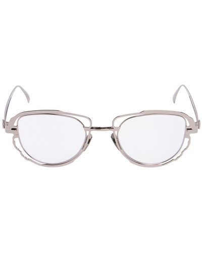 Kuboraum H02 Round Metal Sunglasses - Natural