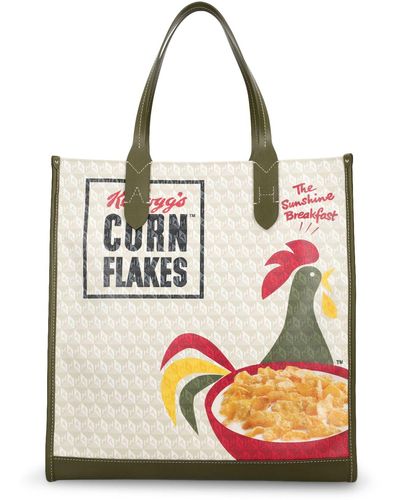 Anya Hindmarch Borsa shopping cornflakes stampata - Multicolore