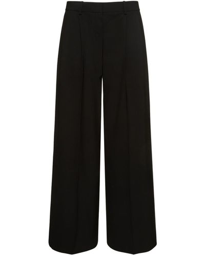 Theory Low Rise Stretch Wool Pants - Black